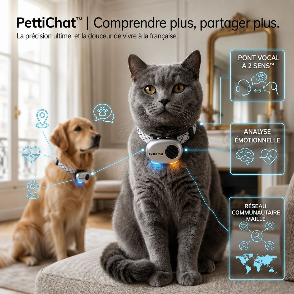 PettiChat – Appareil intelligent avec IA pour chats et chiens