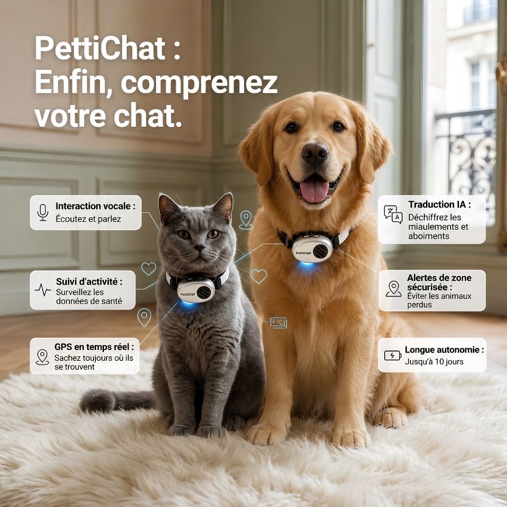 PettiChat – Appareil intelligent avec IA pour chats et chiens